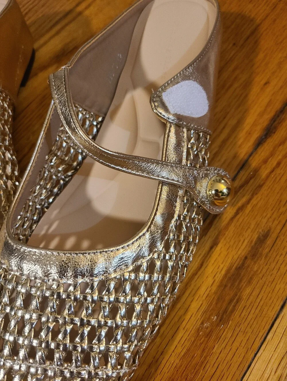 Woven Faux Leather Shoes For Women